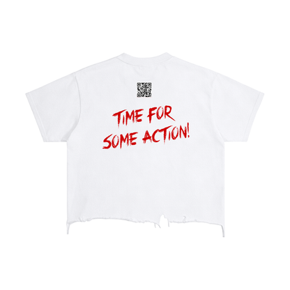 "APPLY PRESSURE" Vintage Distressed Hem T-Shirt