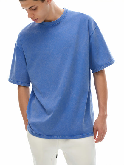 "HE IS RISEN" Snow Washed Oversized Cotton T-Shirt